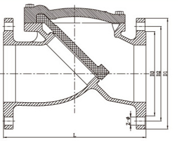 橡胶瓣止回阀结构图